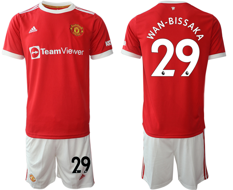 Men 2021-2022 Club Manchester United home red #29 Adidas Soccer Jersey->manchester united jersey->Soccer Club Jersey